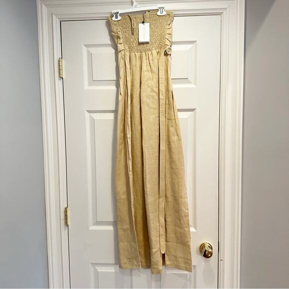 Faithfull the Brand Alegrias Jumpsuit WHEAT NWT Small NWT - Picture 5 of 16